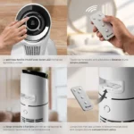Ventilateur colonne en plastique ABS avec 3 modes – Image 3